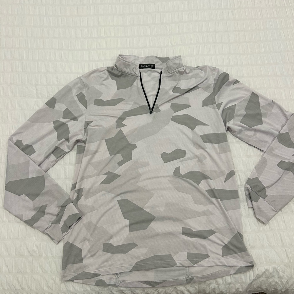 Gray Camouflage Long Sleeve Shirt